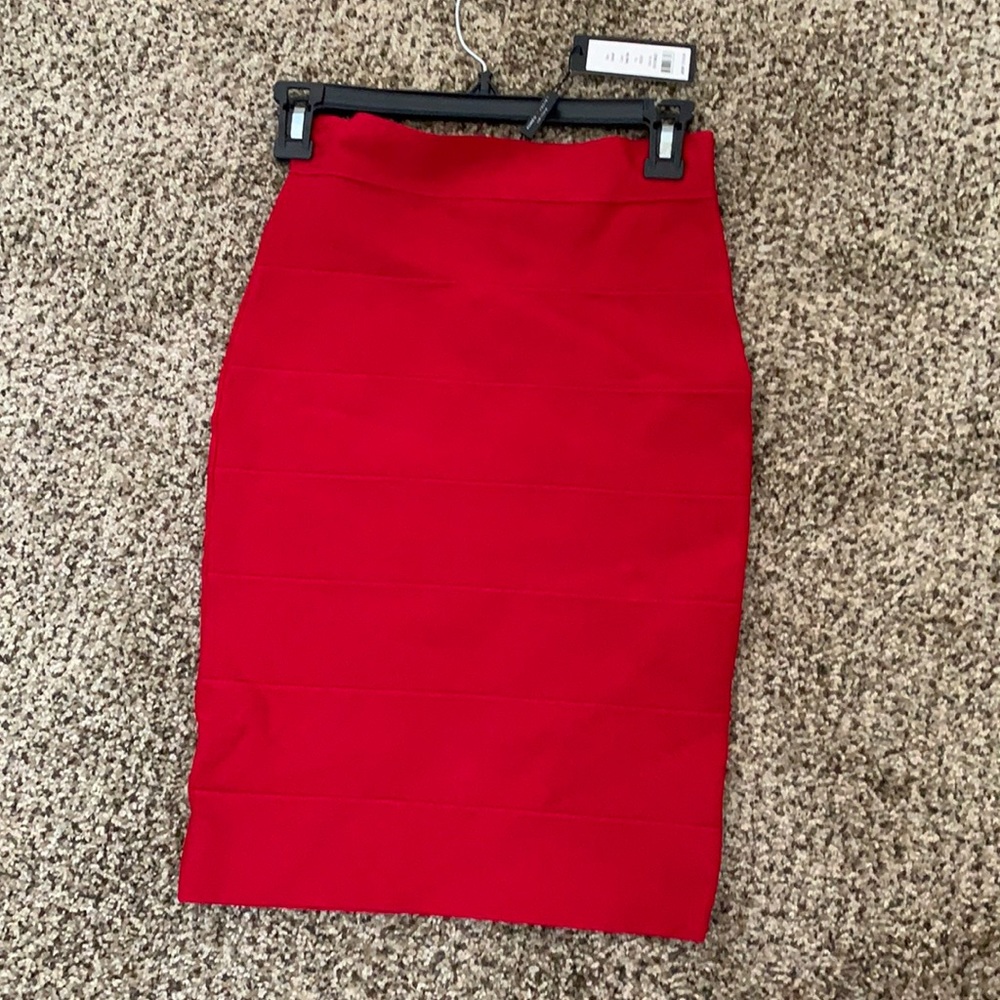 Red Pencil skirt. Size small